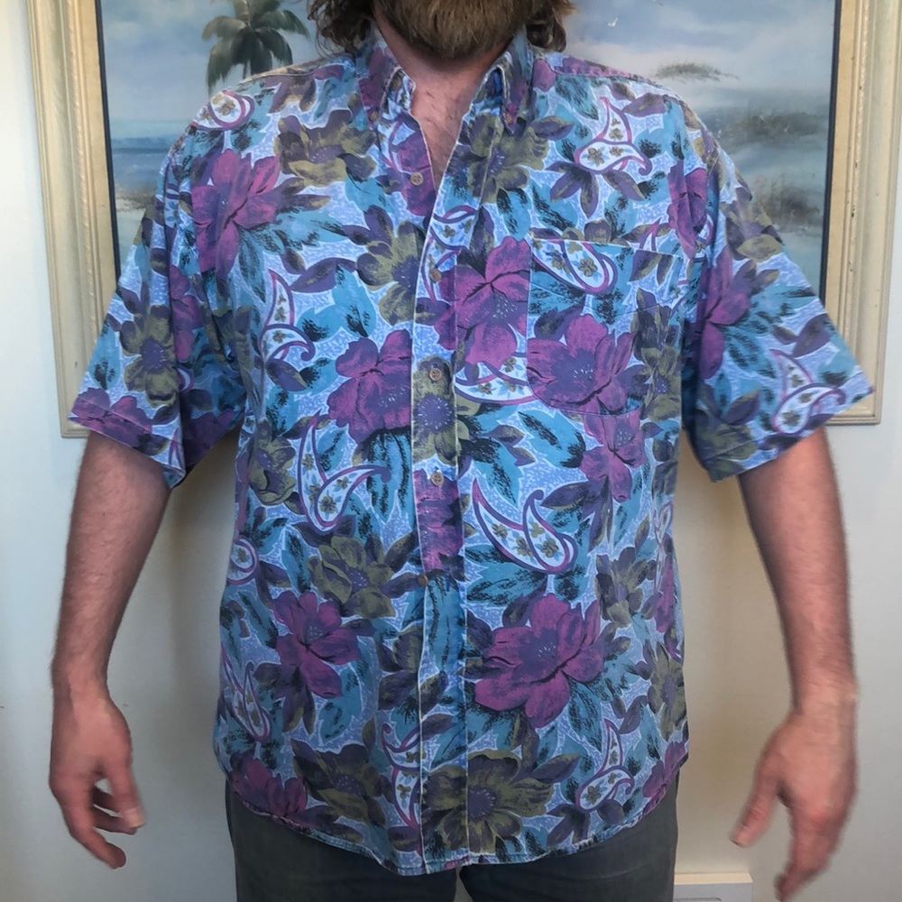 Vintage Blue Skies Apparel 80’s surfer shirt